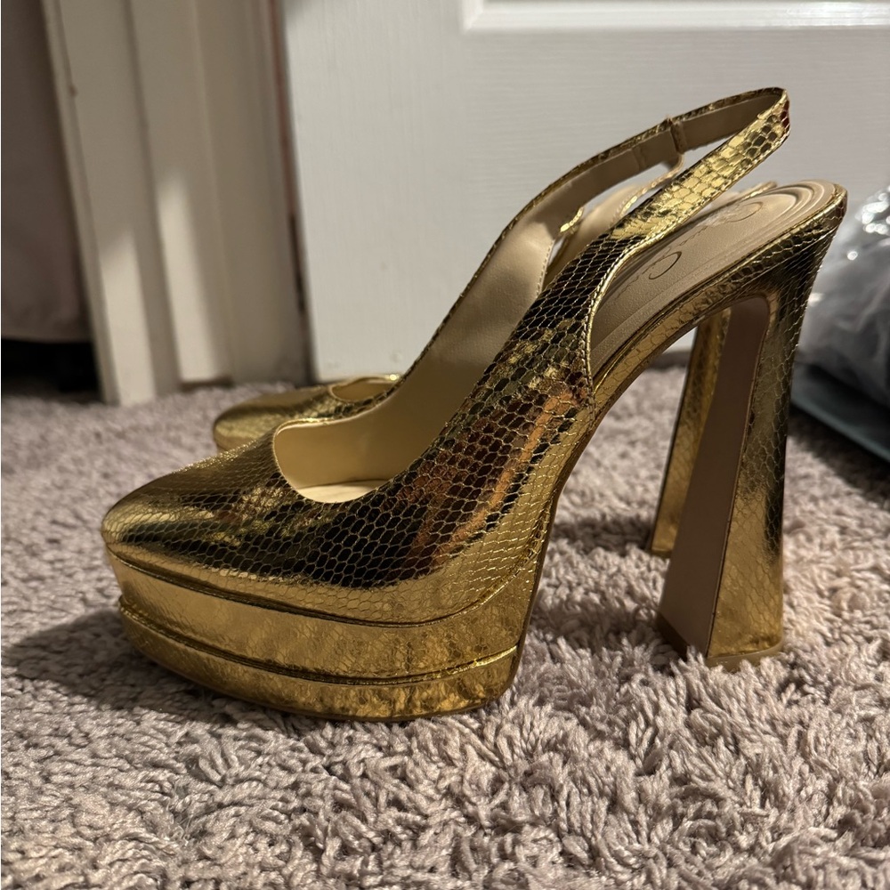 Gold Platform Heels